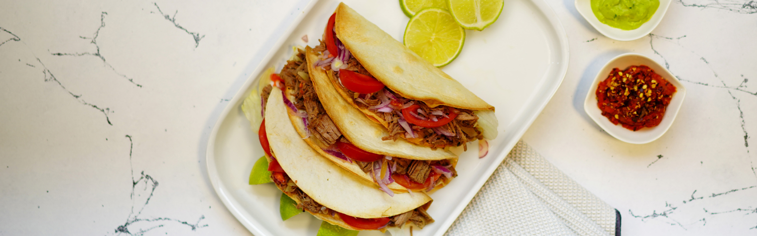 Мексиканские тако с фаршем из говядины в аэрогриле